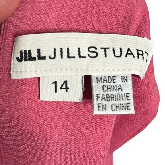 Anthropologie Jill Jill Stuart Iva Maxi Dress Pink Crepe Gown Women’s Size 14 - Picture 9 of 14
